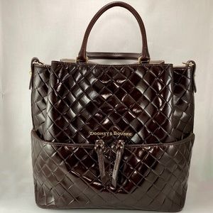 Dooney & Bourke Brown City Woven Large Dawson